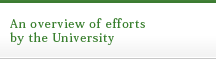 An overview of efforts by the University