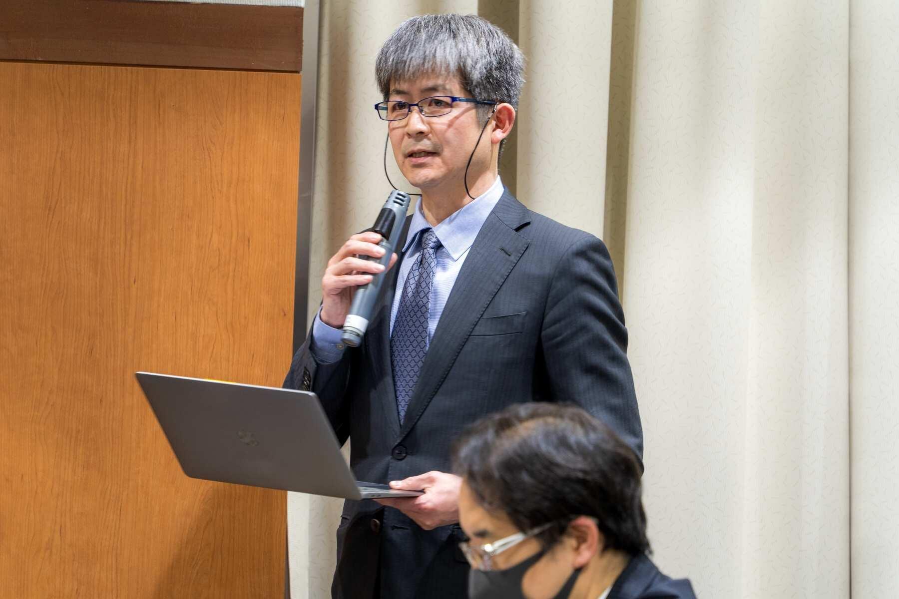 滋賀大学教育学部長 徳田陽明氏による分科会での内容共有写真