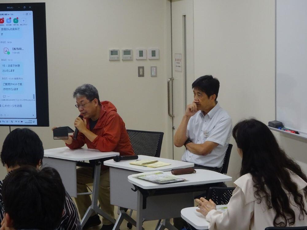 研究者の立場から本フォーラムの総括を行う、福田喜彦先生（兵庫教育大学）と吉水裕也先生（関西学院大学）