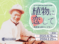 2023年度企画展「植物に恋して－牧野富太郎のいざない－」を開催しています（教材文化資料館）