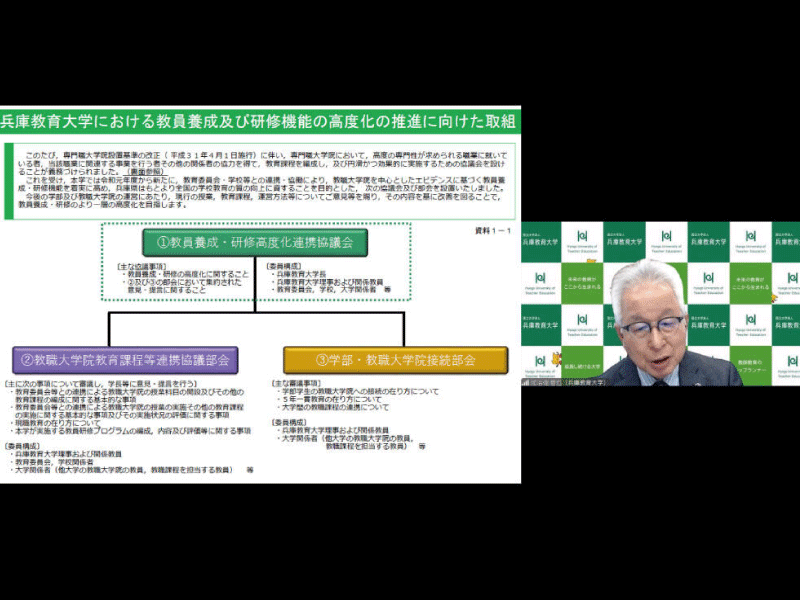 令和6年度兵庫教育大学教員養成・研修高度化連携協議会を開催しました