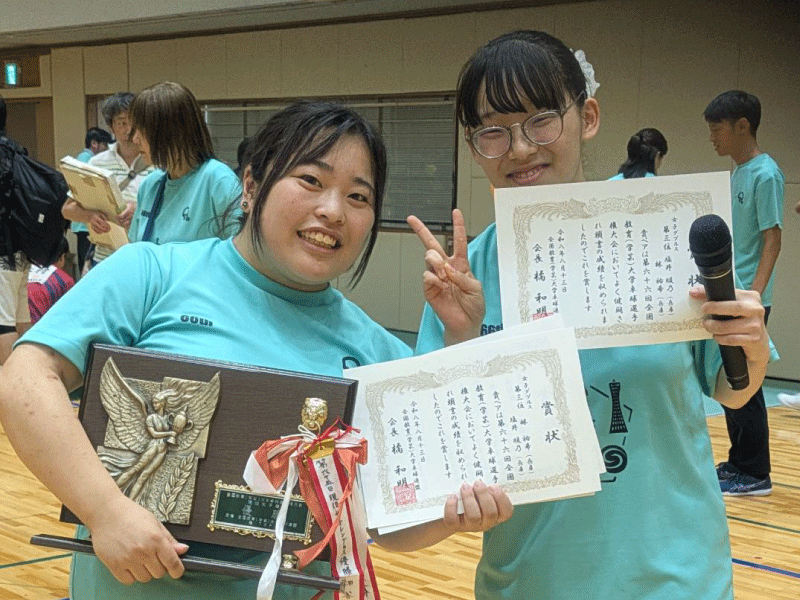 第66回全国教育(学芸)大学卓球選手権大会にて、本学卓球部の学生が優秀な成績を収めました